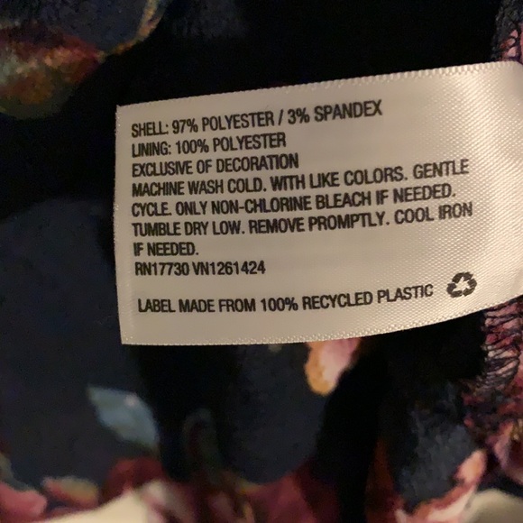 Xhileration navy blue floral dress - Picture 5 of 5